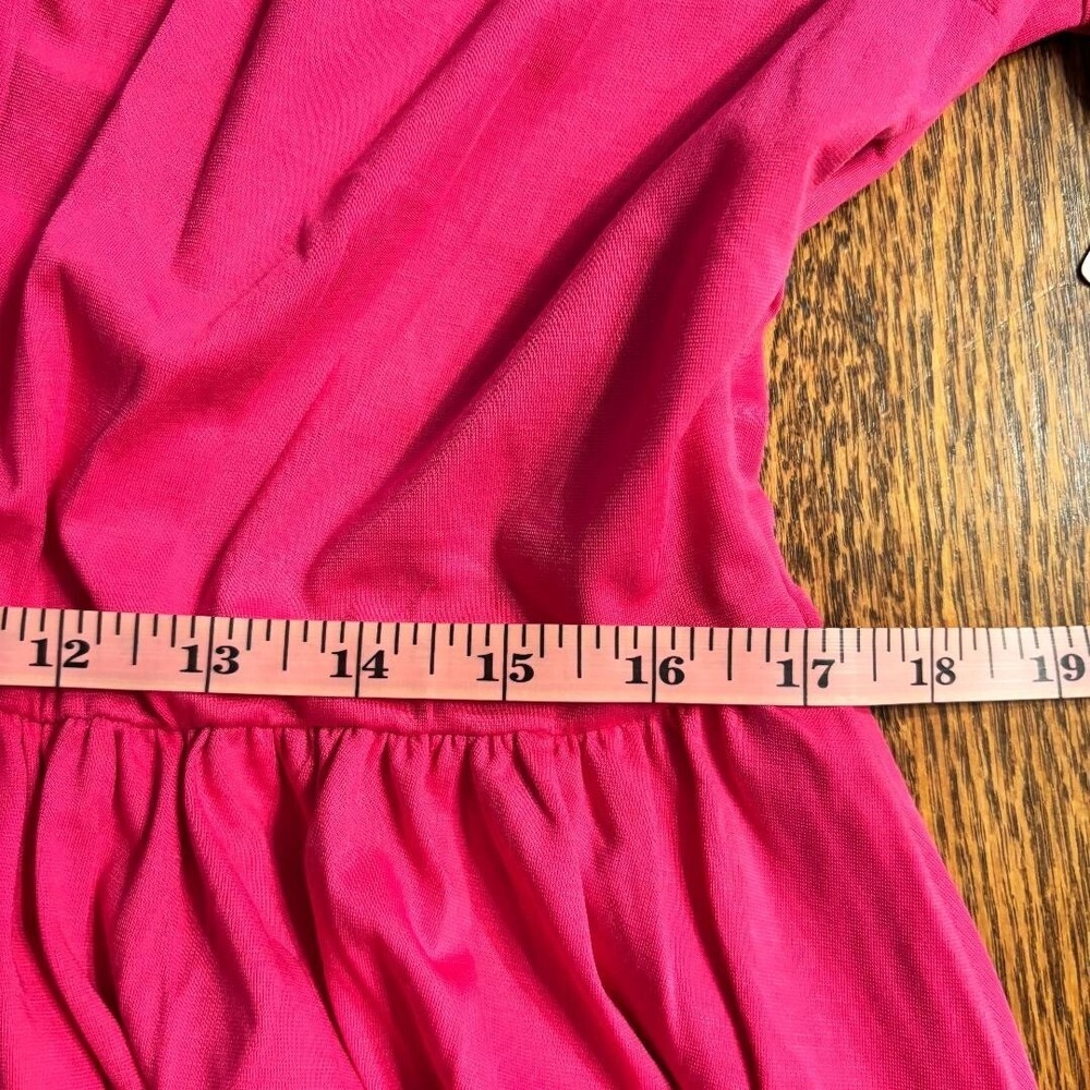 Rocco Ragni Pink Short Sleeve Midi Dress MSRP $425.00 Size Med Made in‎ Italy - Picture 10 of 14